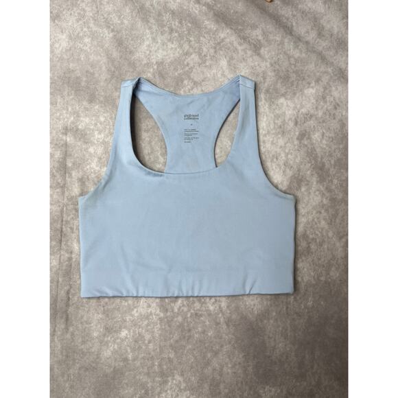 Girlfriend Collective Paloma Racerback Bra Top Activewear sz M Blue Pilates Yoga - Picture 2 of 5